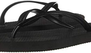 OLD NAVY Flip Flop Sandals for Woman, Great for Beach or Casual Wear (5, Black)