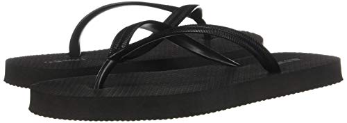OLD NAVY Flip Flop Sandals for Woman, Great for Beach or Casual Wear (5, Black)