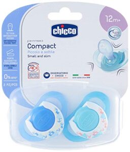 chicco physio active silicone dummy blue 12 months 2 pieces