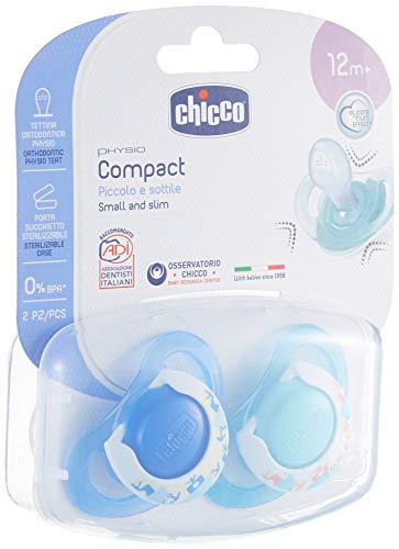 Chicco Physio Active Silicone Dummy Blue 12 Months 2 Pieces