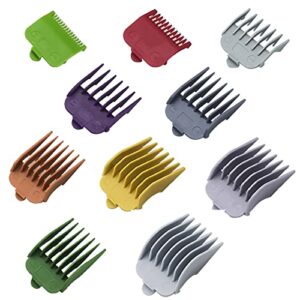 10 color professional hair trimmer/clipper guard combs guide combs coded cutting guides/combs #3170-400- 1/16” to 1 -great for hair clippers/trimmers attachment