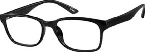 zenni blue light blocking glasses for women men basic black rectangle frame relieve digital screen eye strain tr90 light eyewear