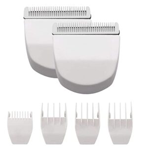 audoc 2 pack white professional peanut clipper/trimmer snap on replacement blades #2068-300 fits compatible with professional peanut hair clipper