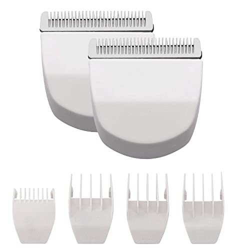 Audoc 2 Pack White Professional Peanut Clipper/Trimmer Snap On Replacement Blades #2068-300 Fits Compatible with Professional Peanut Hair Clipper
