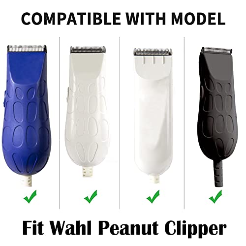 Audoc 2 Pack White Professional Peanut Clipper/Trimmer Snap On Replacement Blades #2068-300 Fits Compatible with Professional Peanut Hair Clipper