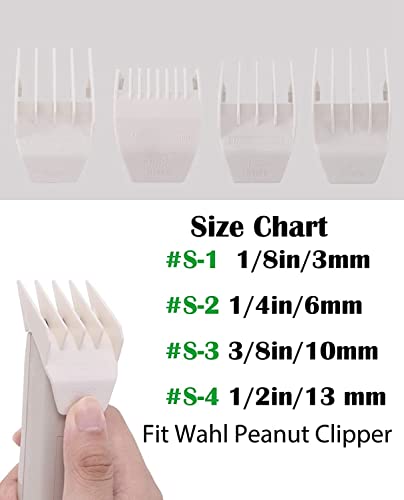 Audoc 2 Pack White Professional Peanut Clipper/Trimmer Snap On Replacement Blades #2068-300 Fits Compatible with Professional Peanut Hair Clipper