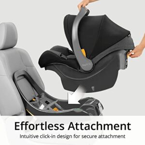 Chicco KeyFit® 35 Zip ClearTex® Infant Car Seat and Base, Rear-Facing Seat for Infants 4-35 lbs, Infant Head and Body Support, Zip-Open Privacy Shield, Compatible with Chicco Strollers | Ash/Grey