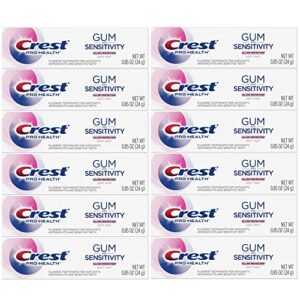crest pro health gum and sensitivity toothpaste for sensitive teeth, soft mint, travel size 0.85 oz (24g) – pack of 12