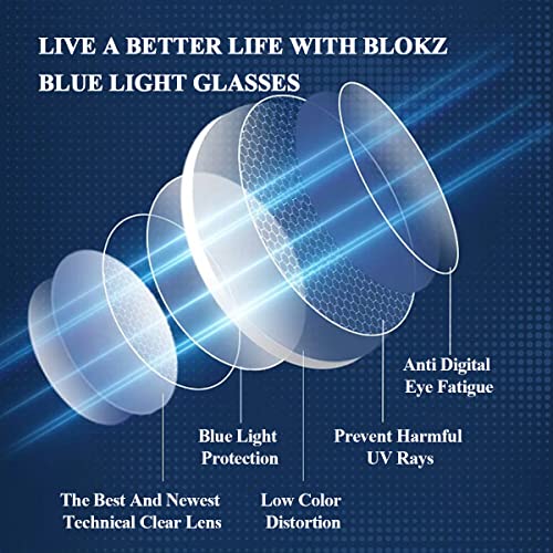 ZENNI Blue Light Blocking Glasses for Women Men Clear Round Frame Relieve Digital Screen Eye Strain TR90 Light Eyewear