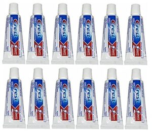 crest regular cavity protection toothpaste .85 ounce (12 pack) | deep clean for fresh breath| strengthens teeth (b07nbqdgv6)