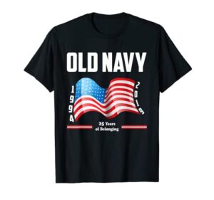 old navy usa 25 year of belonging t-shirt