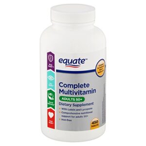 Equate Adults 50+ Complete Multivitamin/Multimineral Supplement Tablets, 450 Ct