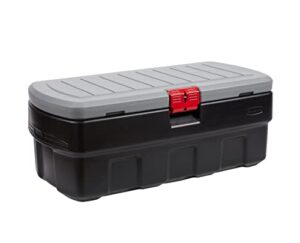 rubbermaid actionpacker️ 48 gal lockable storage bin, industrial, rugged large storage container with lid