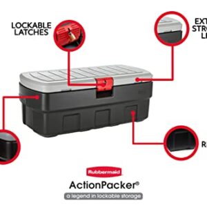 Rubbermaid ActionPacker️ 48 Gal Lockable Storage Bin, Industrial, Rugged Large Storage Container with Lid