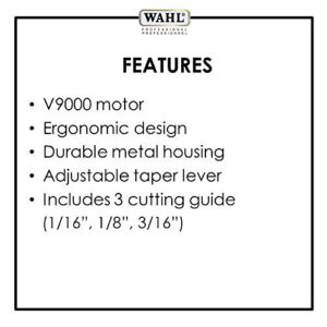 Wahl Professional Senior Clipper for Heavy Duty Cutting, Tapering, Fading and Blending - The Original Electromagnetic Clipper with an Ultra Powerful V9000 Motor - Model 8500