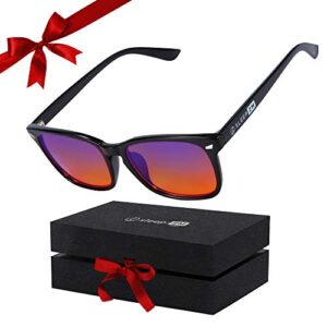 99.9% blue light glasses – computer glasses – esports gaming glasses special anti-glare & anti-fatigue filters help you sleep better, stop eye strain, headaches & migraines to look, feel & live better