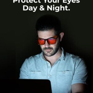 99.9% Blue Light Glasses - Computer Glasses - eSports Gaming Glasses Special Anti-Glare & Anti-Fatigue Filters Help You Sleep Better, Stop Eye Strain, Headaches & Migraines to Look, Feel & Live Better