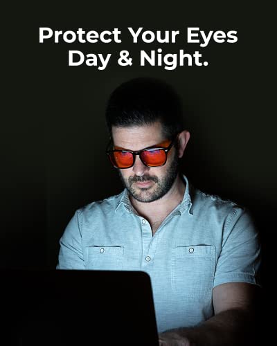 99.9% Blue Light Glasses - Computer Glasses - eSports Gaming Glasses Special Anti-Glare & Anti-Fatigue Filters Help You Sleep Better, Stop Eye Strain, Headaches & Migraines to Look, Feel & Live Better