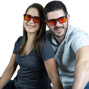 99.9% Blue Light Glasses - Computer Glasses - eSports Gaming Glasses Special Anti-Glare & Anti-Fatigue Filters Help You Sleep Better, Stop Eye Strain, Headaches & Migraines to Look, Feel & Live Better