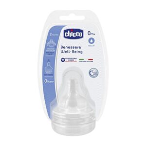 chicco welll being teat for new born baby 0m+ silicone regular flow