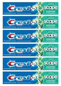 crest toothpaste plus scope whitening minty fresh (pack of 6)