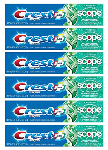 Crest Toothpaste Plus Scope Whitening Minty Fresh (Pack of 6)