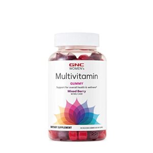 gnc women’s multivitamin gummy supplement | daily vitamin | mixed berry flavor | 120 gummies