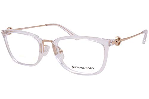 Michael Kors MK 4054 3105 Crystal Clear Eyeglasses Frame w/Demo lens-52mm, 52/20/140