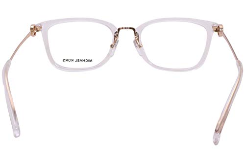 Michael Kors MK 4054 3105 Crystal Clear Eyeglasses Frame w/Demo lens-52mm, 52/20/140