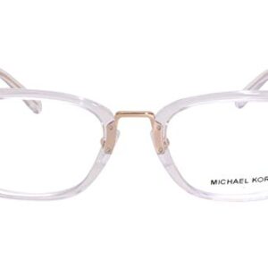 Michael Kors MK 4054 3105 Crystal Clear Eyeglasses Frame w/Demo lens-52mm, 52/20/140