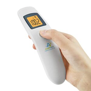 Amplim No Touch Forehead Thermometer - Non-Contact Digital Infrared Thermometer - Medical Grade, Hygienic, Accurate, Instant Read, Touchless Thermometer for Adults, Kids, and Baby - FSA HSA Eligible