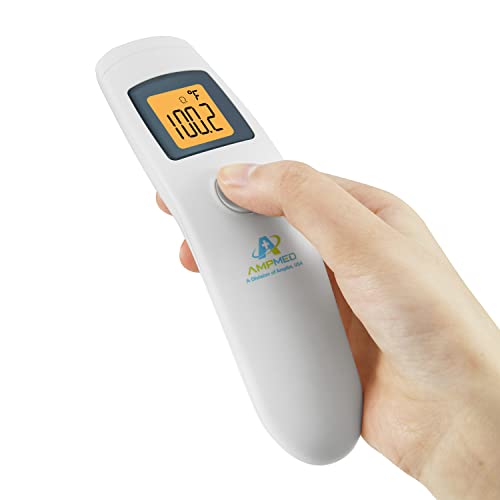 Amplim No Touch Forehead Thermometer - Non-Contact Digital Infrared Thermometer - Medical Grade, Hygienic, Accurate, Instant Read, Touchless Thermometer for Adults, Kids, and Baby - FSA HSA Eligible