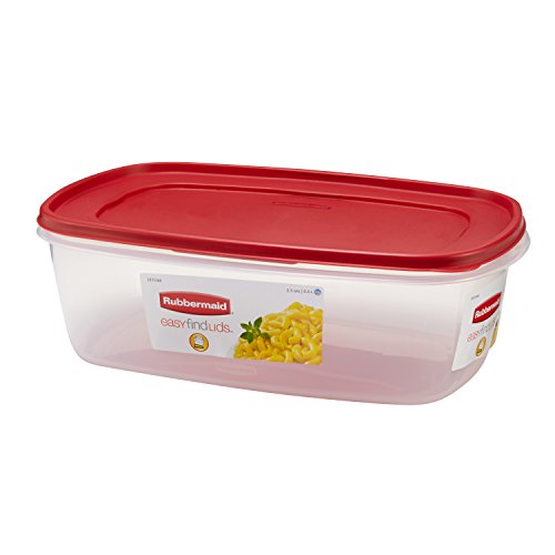 Rubbermaid Easy Find Lids Food Storage Container, 2.5 Gallon, Racer Red