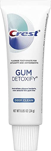 Crest Gum Detoxify Toothpaste, Deep Clean, Travel Size, 0.85 oz (24g)- Pack of 2