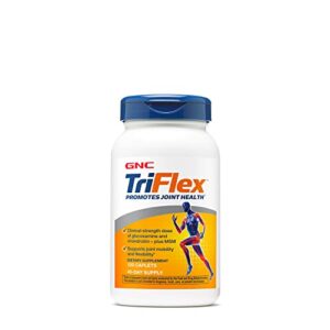 gnc triflex |targeted joint, bone & cartilage health supplement with glucosamine chondroitin & msm |support mobility & flexibility | 120 caplets