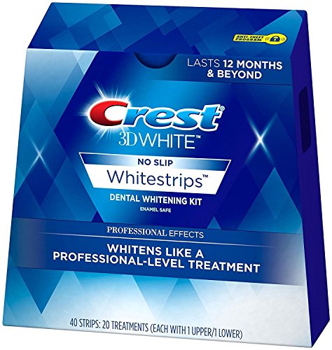 Crest 3D No Slip Whitestrips Professional Effects Teeth Whitening Kit 20 ea