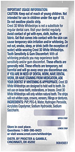 Crest 3D No Slip Whitestrips Professional Effects Teeth Whitening Kit 20 ea