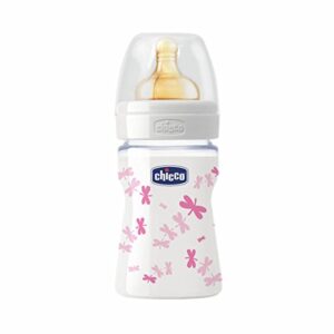 chicco 00070810110000 baby’s bottle nature glass 150 ml, 0m+ girl