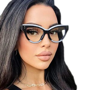rmerom blue light blocking glasses for women black fake glasses computer gaming eye glasses fashion cat eye frames non prescription