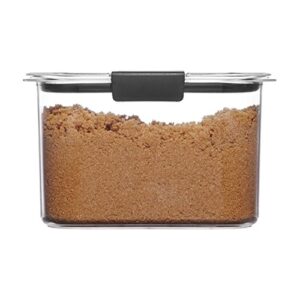 rubbermaid container, bpa-free plastic, brilliance pantry airtight food storage, open stock, brown sugar (7.8 cup)