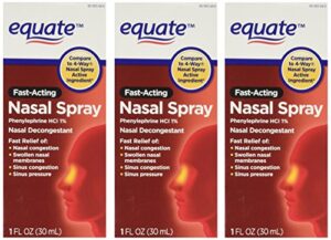 equate 4-way nasal spray 3-pack phenylephrine hcl – 1 fl oz each