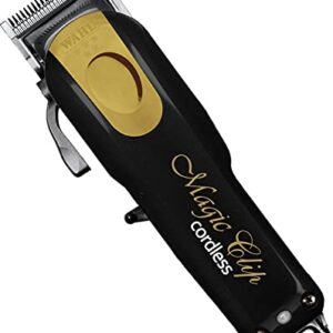 WAHL Magic Clip Gold & Black & Limited Edition Hair clipper Professional Cordless Made in USA- With 8 combs