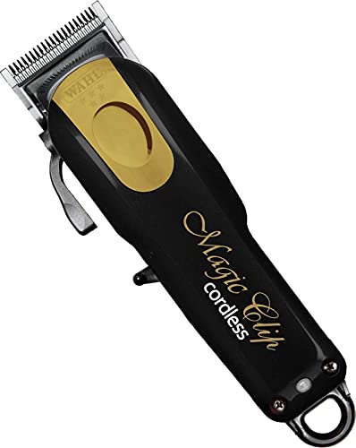 WAHL Magic Clip Gold & Black & Limited Edition Hair clipper Professional Cordless Made in USA- With 8 combs