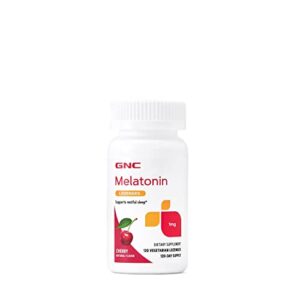 gnc melatonin 1mg – cherry, 120 lozenges, supports restful sleep