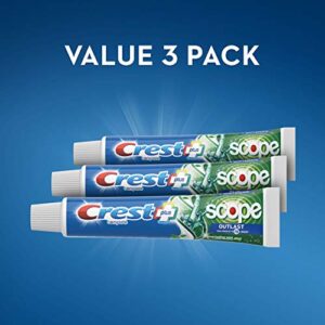 Crest Complete Whitening + Scope, Long Lasting Mint Toothpaste, Triple Pack (3 Count of 5.4 oz Tubes), 16.2 oz