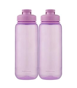 rubbermaid essentials 32oz pink plastic water bottle with chug and sip lid (pack of 2)