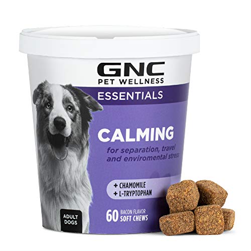 GNC for Pets Essentials Calming Soft Chew Dog Supplements | 60 Ct Chicken Flavor Dog Soft Chew Supplements for Calming and Relaxation | Adult Dog Calming Chews for Anxiety, White