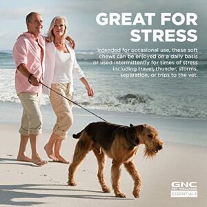 GNC for Pets Essentials Calming Soft Chew Dog Supplements | 60 Ct Chicken Flavor Dog Soft Chew Supplements for Calming and Relaxation | Adult Dog Calming Chews for Anxiety, White