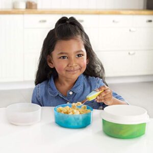 Skip Hop Non-Slip Baby Bowls, Zoo Smart Serve, 3 Pack Bowls & 1 Lid, Giraffe