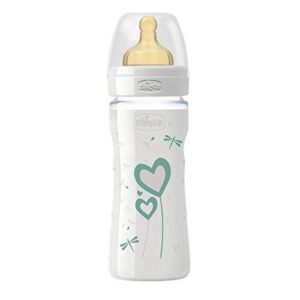 chicco baby bottle and glass welfare rubber unisex 0m + 240ml